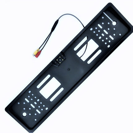 Kit Porta Targa Con Telecamera A 4 Led Flash Per Retromarcia Telaio Europeo