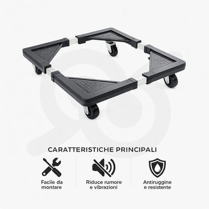 Supporto Per Lavatrice E Frigorifero con ruote, il supporto solido per lavatrice, frigo e mobili
