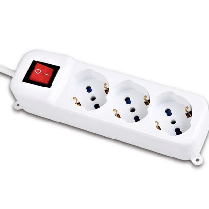 Ciabatta Multipresa Elettrica Con 3 Posti Schuko Con Interruttore Per Accensione