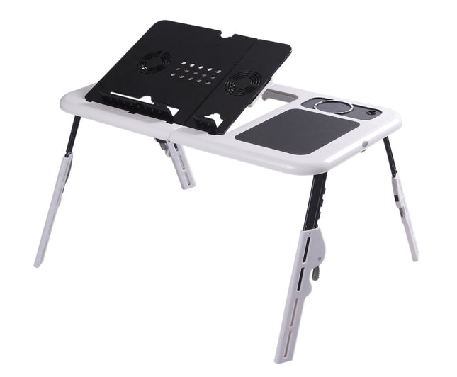 Tavolino pieghevole per PC con le ventole e con il supporto per tablet