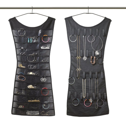 Porta gioielli da armadio a forma di abito con tasche trasparenti per accessori