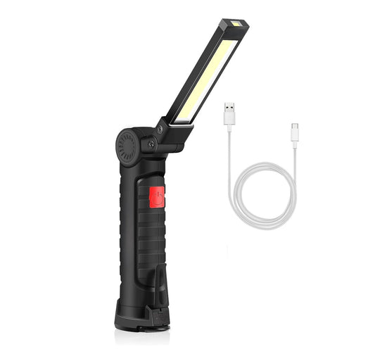 Mini Torcia Led Elettrica Ricaricabile USB Ideale Per Lavori Con Base Magnetica