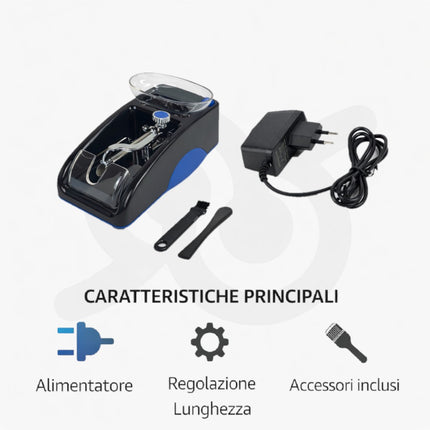 Macchinetta Elettrica per sigarette con l'alimentatore e con il kit per la pulizia