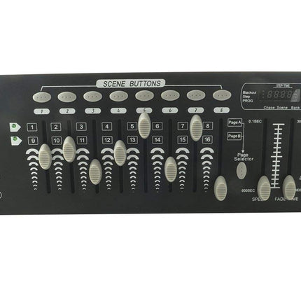 Controller per luci DMX a 192 canali con modalità automatica e per i DJ