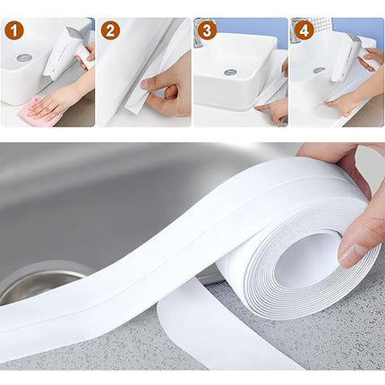 Nastro Sigillante adesivo per bagno e cucina con rotolo da 3 metri