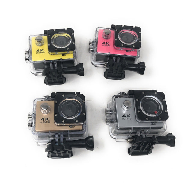 Action camera sportiva impermeabile fino a 30 metri, con telecomando ed accessori