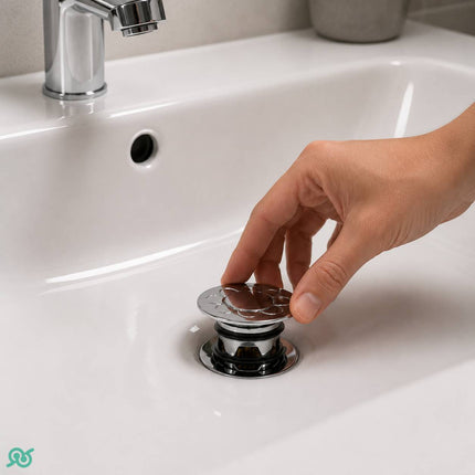Piletta Scarico Lavabo Click Clack Universale Pop Up Antintasamento