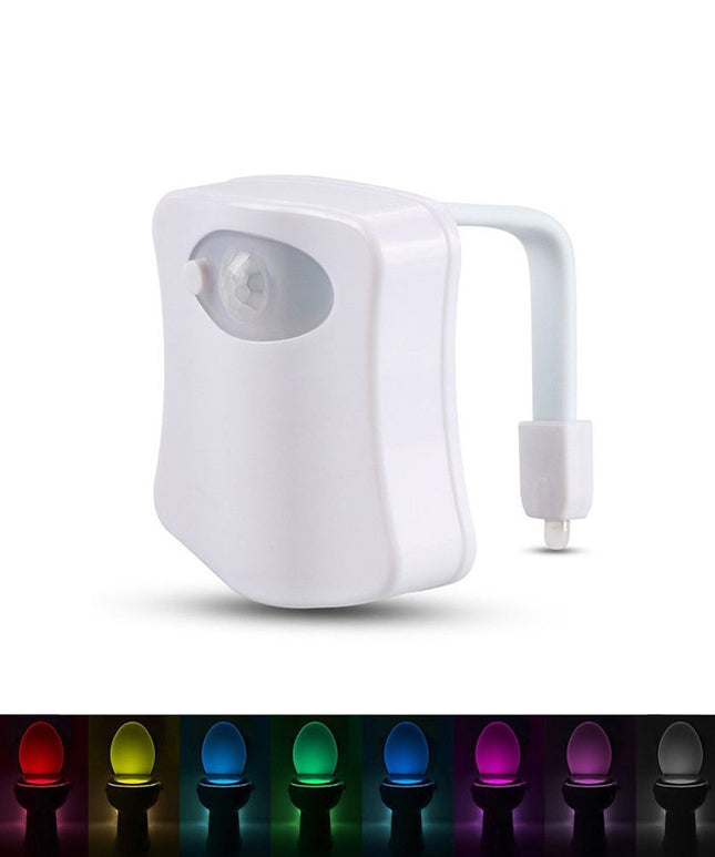 Luce per il wc con il sensore di movimento e con i LED colorati per il bagno