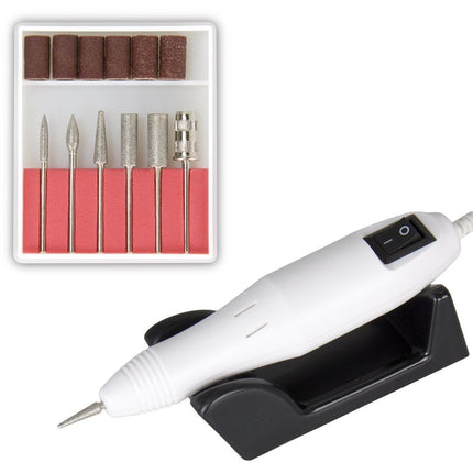 Kit per la manicure e per la pedicure con la fresa e con le punte intercambiabili