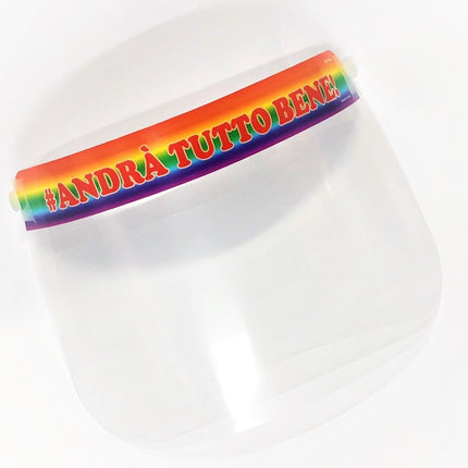 Visiera Protettiva Arcobaleno Integrale In Policarbonato Trasparente Regolabile