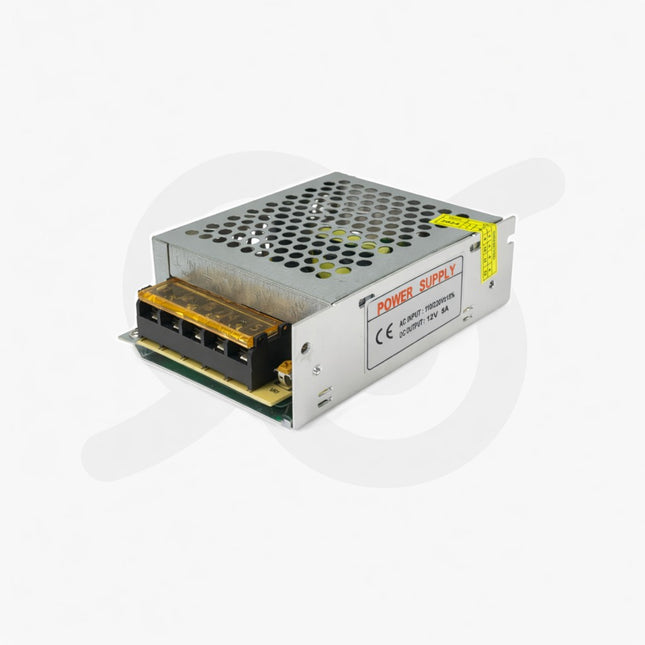 Alimentatore switching 5A 12V, professionale con protezioni per uso sicuro e stabile