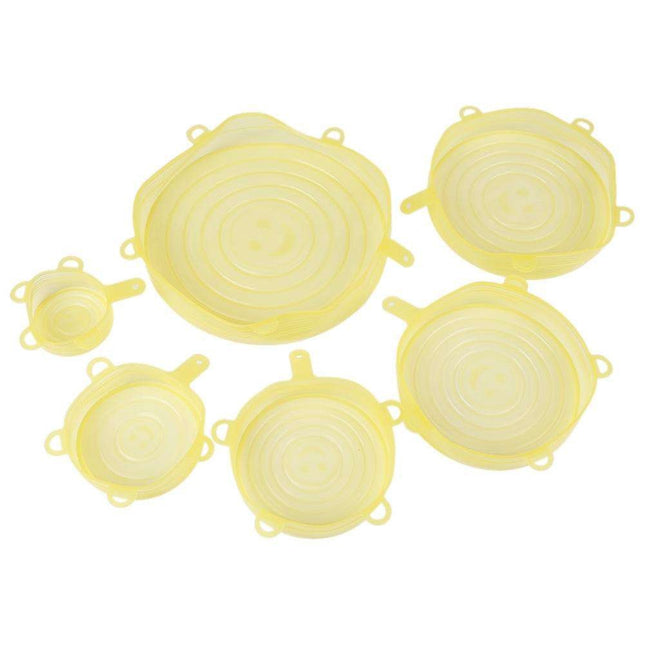 Set di 6 coperchi in silicone estensibili per una chiusura ermetica e sicura