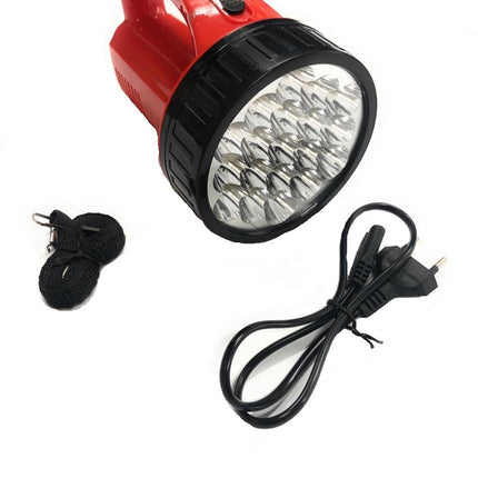 Lampada Portatile Ricaricabile 19 LED a Accensione Manuale Luce Bianca