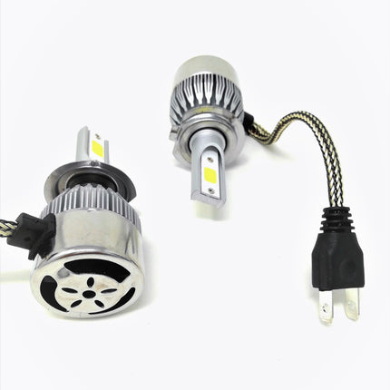 Coppia Di Lampade A Led Per Auto Moto C6 H7 6000K Fari Luce Bianca Lampadine