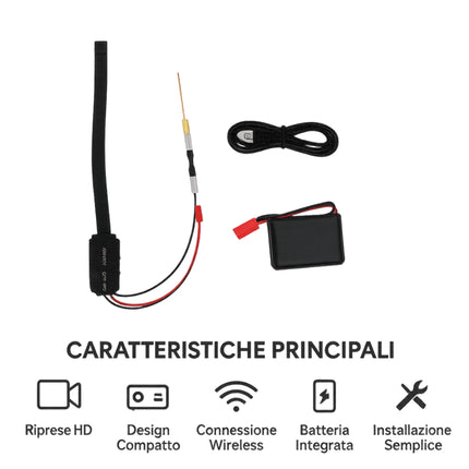 Microcamera wireless HD, kit compatto per riprese nitide e dettagliate