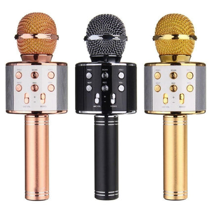 Microfono per karaoke wireless con cassa integrata e funzione eco per cantare