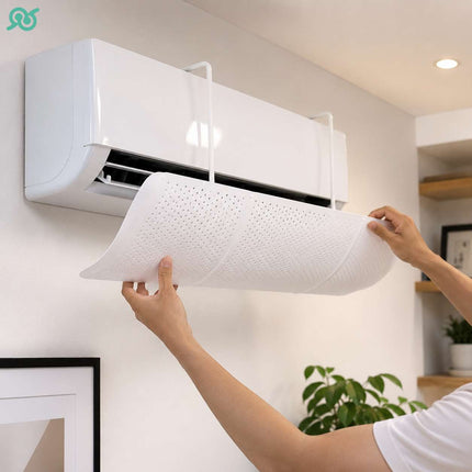 Deflettore Flessibile Universale Regolabile, Paravento per Climatizzatore, Deviatore Flusso Aria con Regolazione 180°, Installazione Senza Foratura