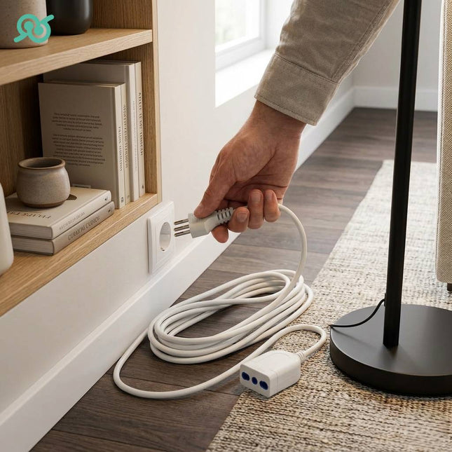 Prolunga elettrica da 10 metri con il cavo lineare per la casa e per l'ufficio