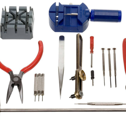 Kit Riparazione Orologi Professionale Apri Casse Maglie Batteria Cinturino 16 Pz