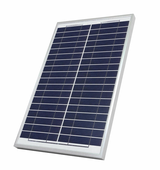 Pannello Solare Fotovoltaico Monocristallino Da 20W 21V Con Pinze A Morsa