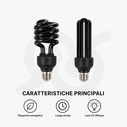 Lampadina a risparmio energetico con l'attacco universale e per la casa e l'ufficio