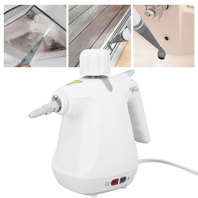 Pulitore Vapore Portatile Multiuso 8 In 1 Con Accessori Auto Vetri Fughe Inclusi