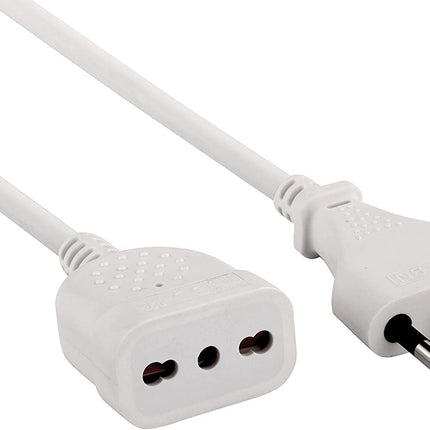 Prolunga elettrica da 3 metri con la presa multipla e con la spina a 3 poli