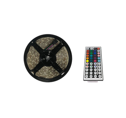 Striscia LED Compatta con tecnologia RGB, con Telecomando e adesivo integrato