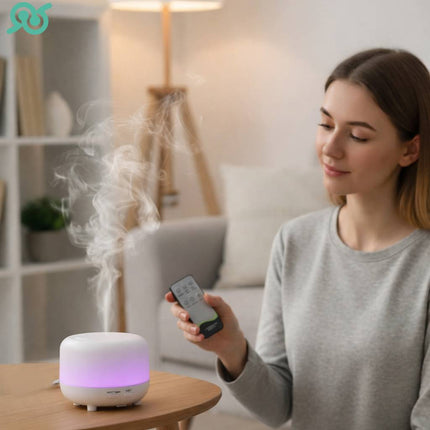 Diffusore di Aromi da 300 ml per oli essenziali ad ultrasuoni con telecomando e con luce LED
