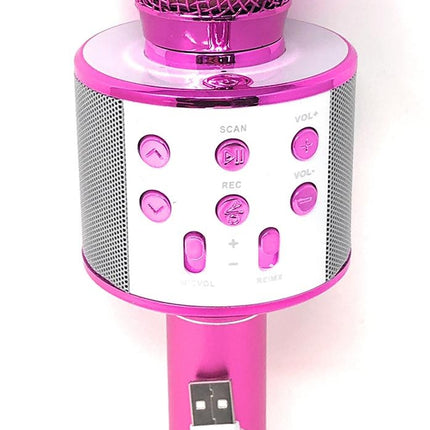 Microfono per karaoke wireless con cassa integrata e funzione eco per cantare