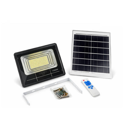 Faro Led 1000W con Pannello Solare e Controllo da Remoto Ideale da Esterni