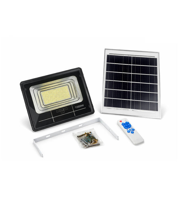 Faro Led 1000W con Pannello Solare e Controllo da Remoto Ideale da Esterni