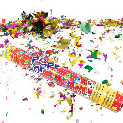 Spara coriandoli per le feste per i compleanni e con il tubo da 30 cm