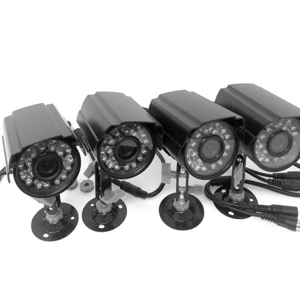 Kit Videosorveglianza con 4 telecamere e videoregistratore per controllo remoto