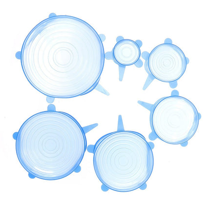 Set di 6 coperchi in silicone estensibili per una chiusura ermetica e sicura