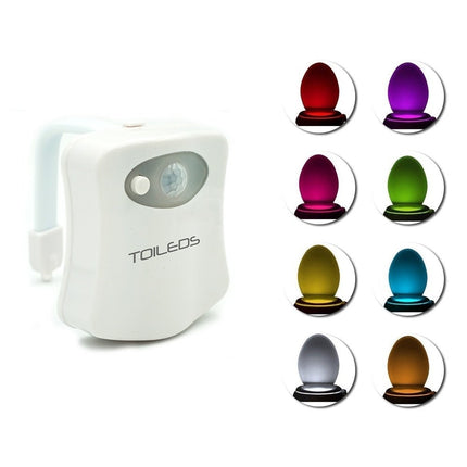 Luce Led Per Water WC 8 Colori Illuminazione RGB Bagno Con Sensore Crepuscolare