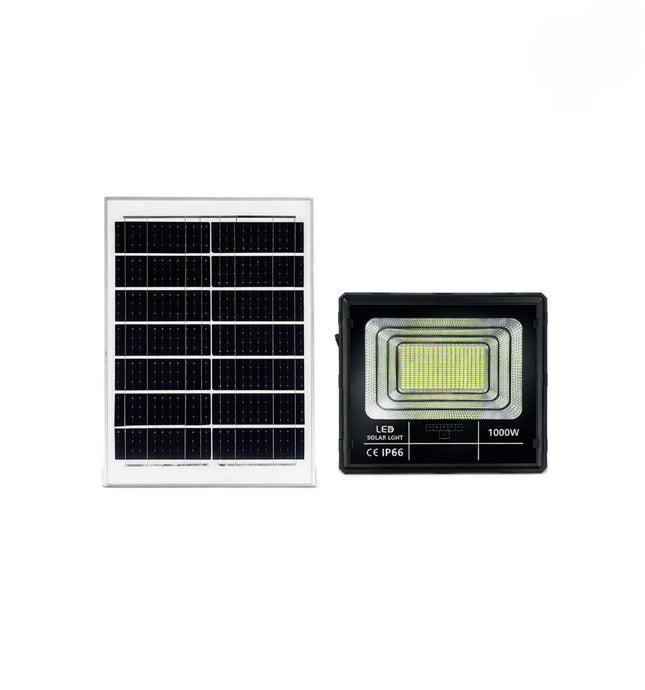 Faro Led 1000W con Pannello Solare e Controllo da Remoto Ideale da Esterni