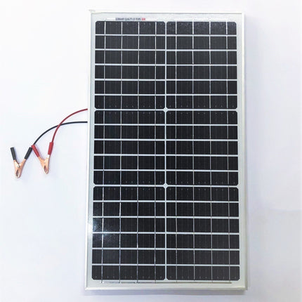Pannello Ad Energia Solare Fotovoltaico 30W 12V Con Celle In Silicio E Pinze