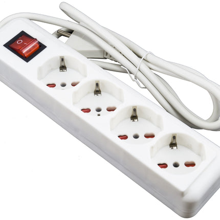 Ciabatta Multipresa elettrica a 4 posti con interruttore e cavo per la casa e ufficio