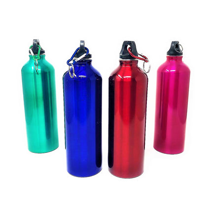 Borraccia In Alluminio Leggero Da 750 Ml Con Chiusura Ermetica E Gancio Lavabile