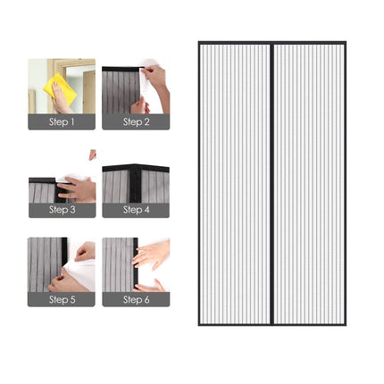 Zanzariera Magnetica Anti Zanzare Mosche A Tenda 240x140 Cm Per Porte Finestre