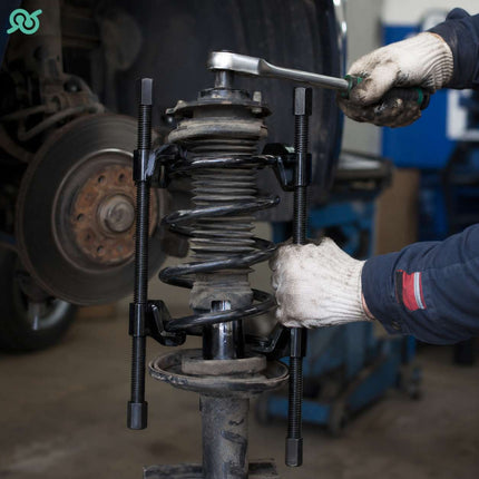 Coppia di compressori per molle a vite in acciaio per ammortizzatori e per auto