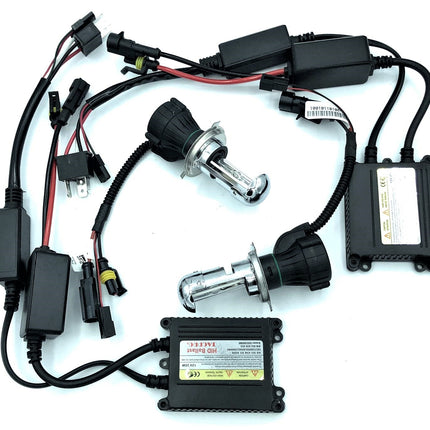 Luci Xenon Slim Kit Centraline E Lampade Hid H4-3 6000K Luce Bianca 35W Auto