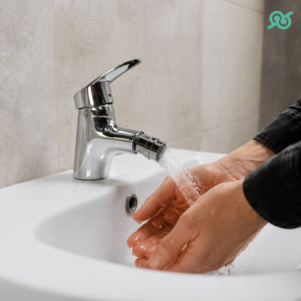 Miscelatore bidet monocomando, rubinetto per bagno elegante con flessibili inclusi