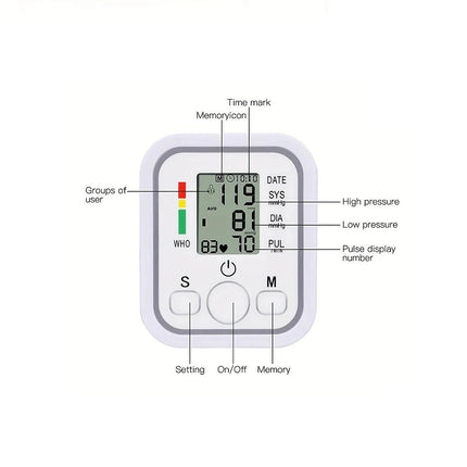 Misuratore Pressione Professionale Automatico Digitale Da Braccio In Display LCD