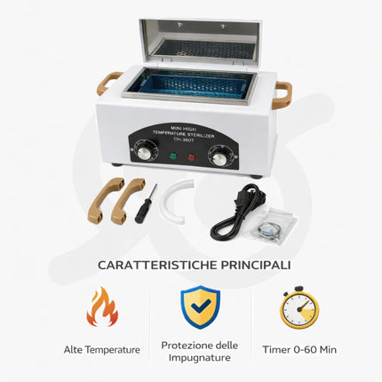 Sterilizzatore ad alta temperatura per gli strumenti e per i centri estetici