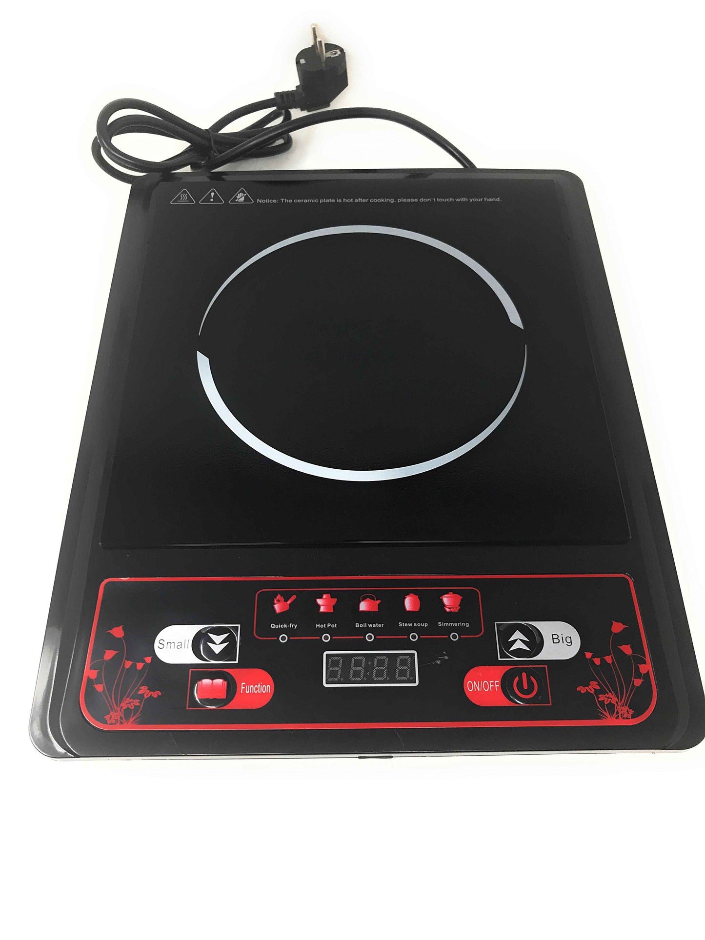 Piastra Ad Induzione Portatile 2000W Piano Di Cottura Fornello Elettrico 270°C