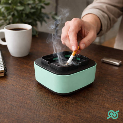 Posacenere purificatore d'aria con filtro integrato, elimina l'odore del fumo