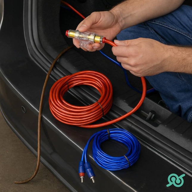 Kit di installazione amplificatore auto, set completo per un cablaggio professionale