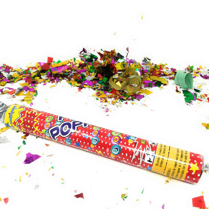 Spara coriandoli per le feste per i compleanni e con il tubo da 30 cm